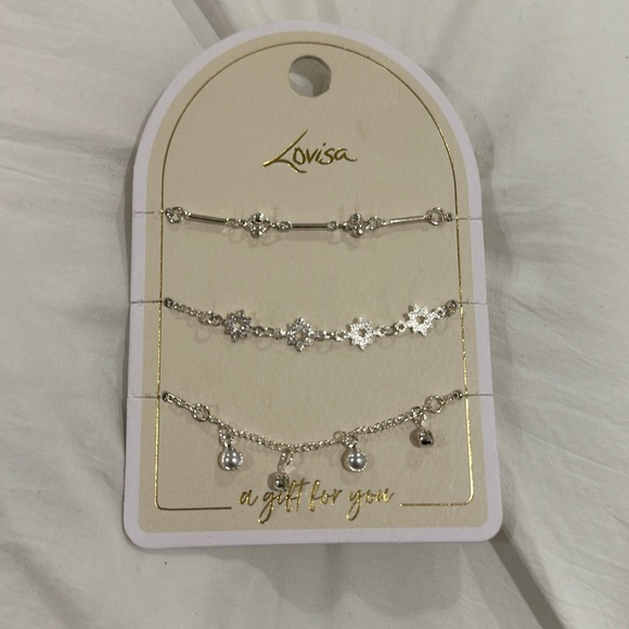 NWT 3 Piece Silver Bracelet Set - Picture 2 of 3